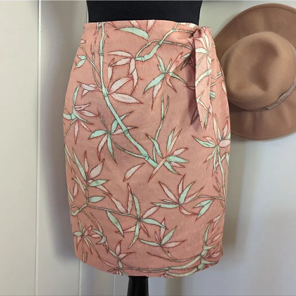 Tommy Bahama Silk Tropical Skirt S Coastal Granny Chic Earthy Boho Summergirl